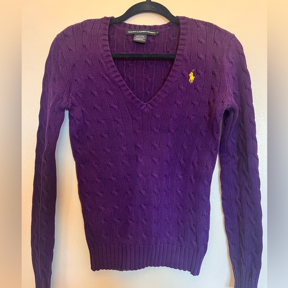 Ralph Lauren Sport V-neck cable knit sweater - Picture 4 of 6